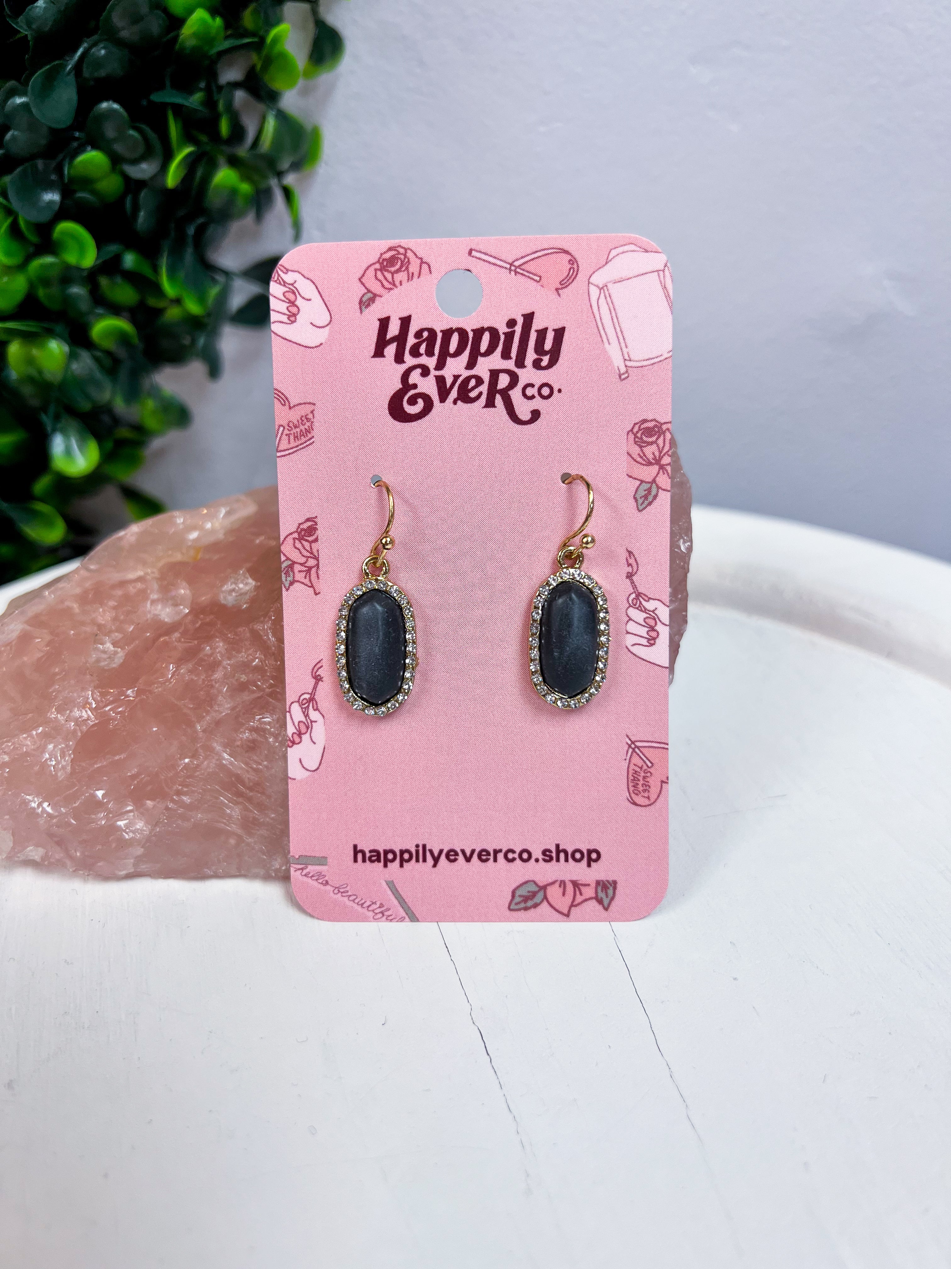 Sparkling Oasis Earrings in Black