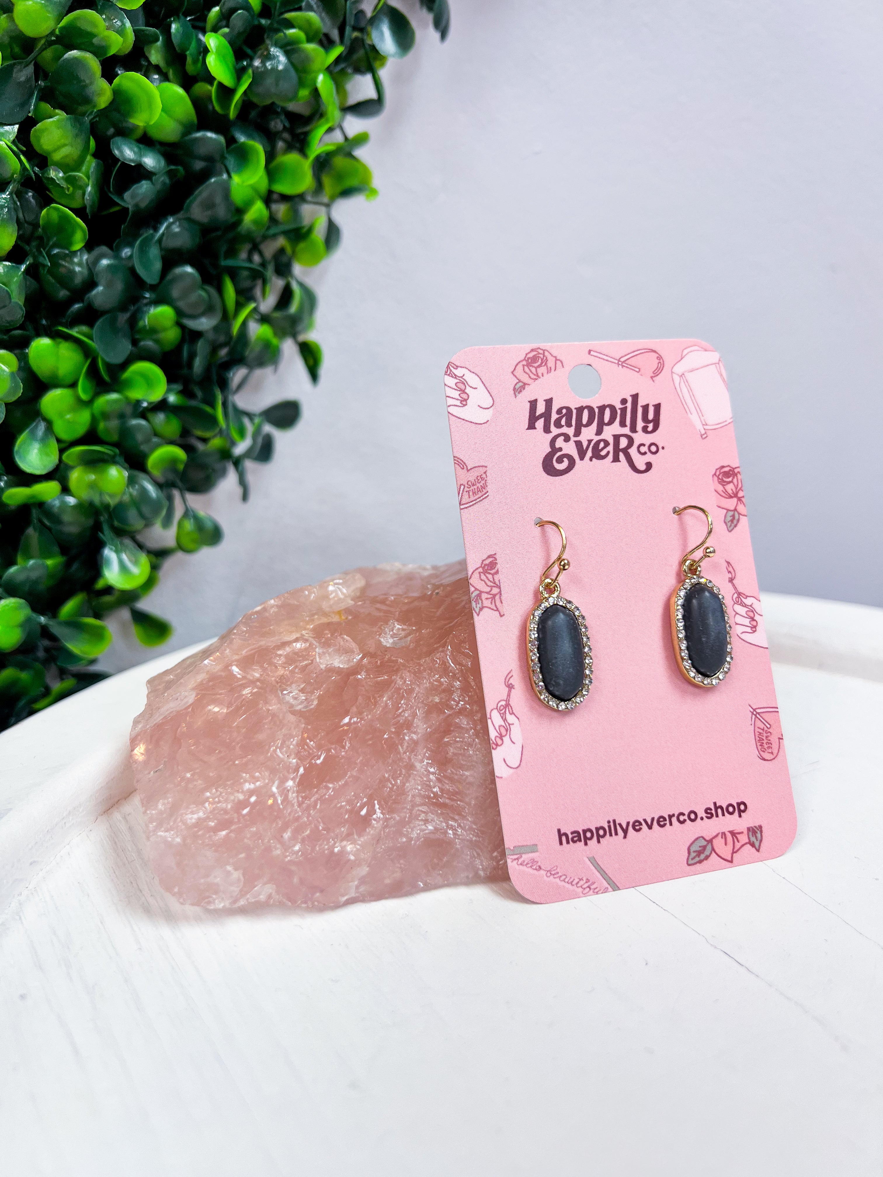 Sparkling Oasis Earrings in Black