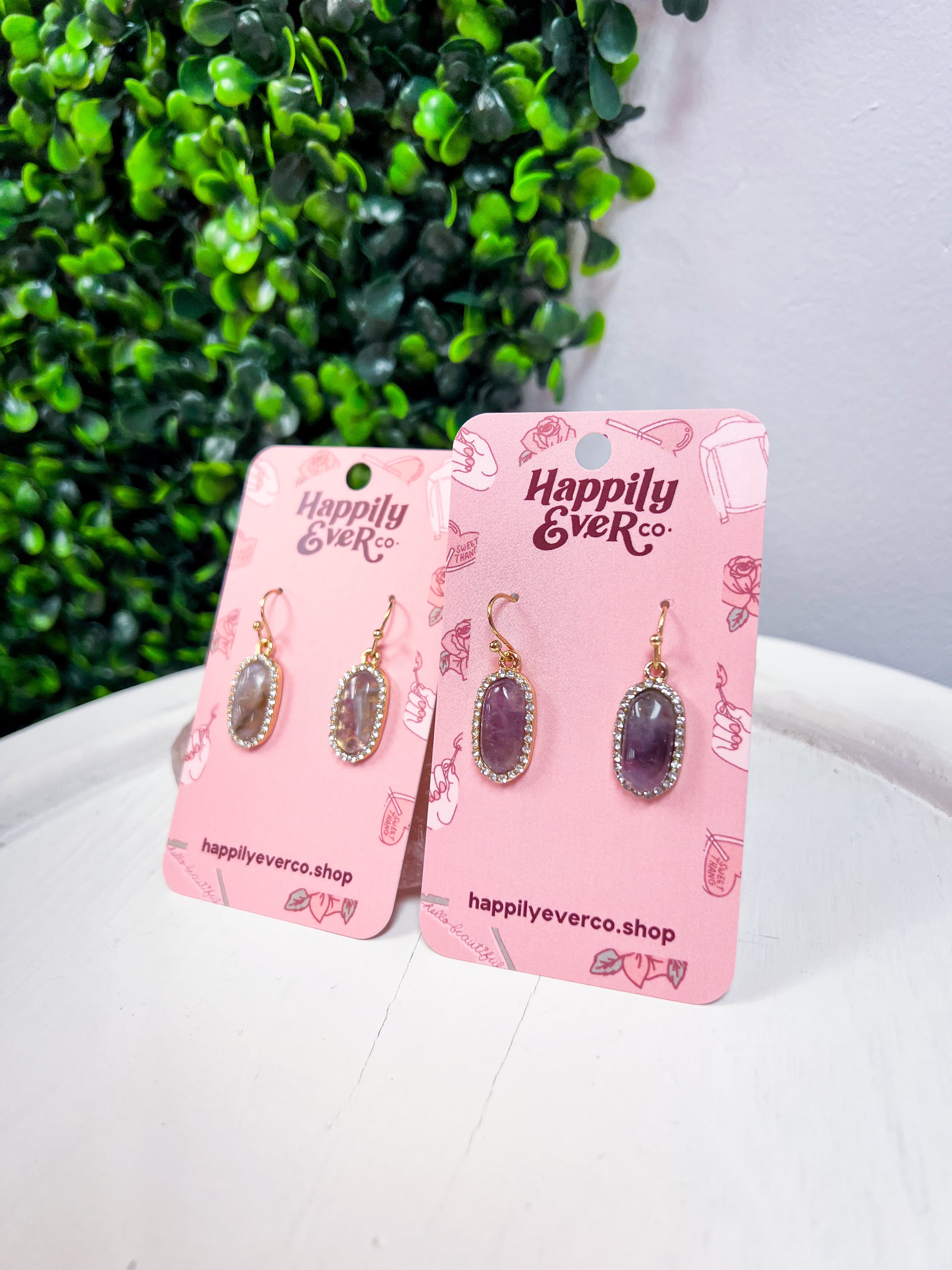 Sparkling Oasis Earrings in Amethyst