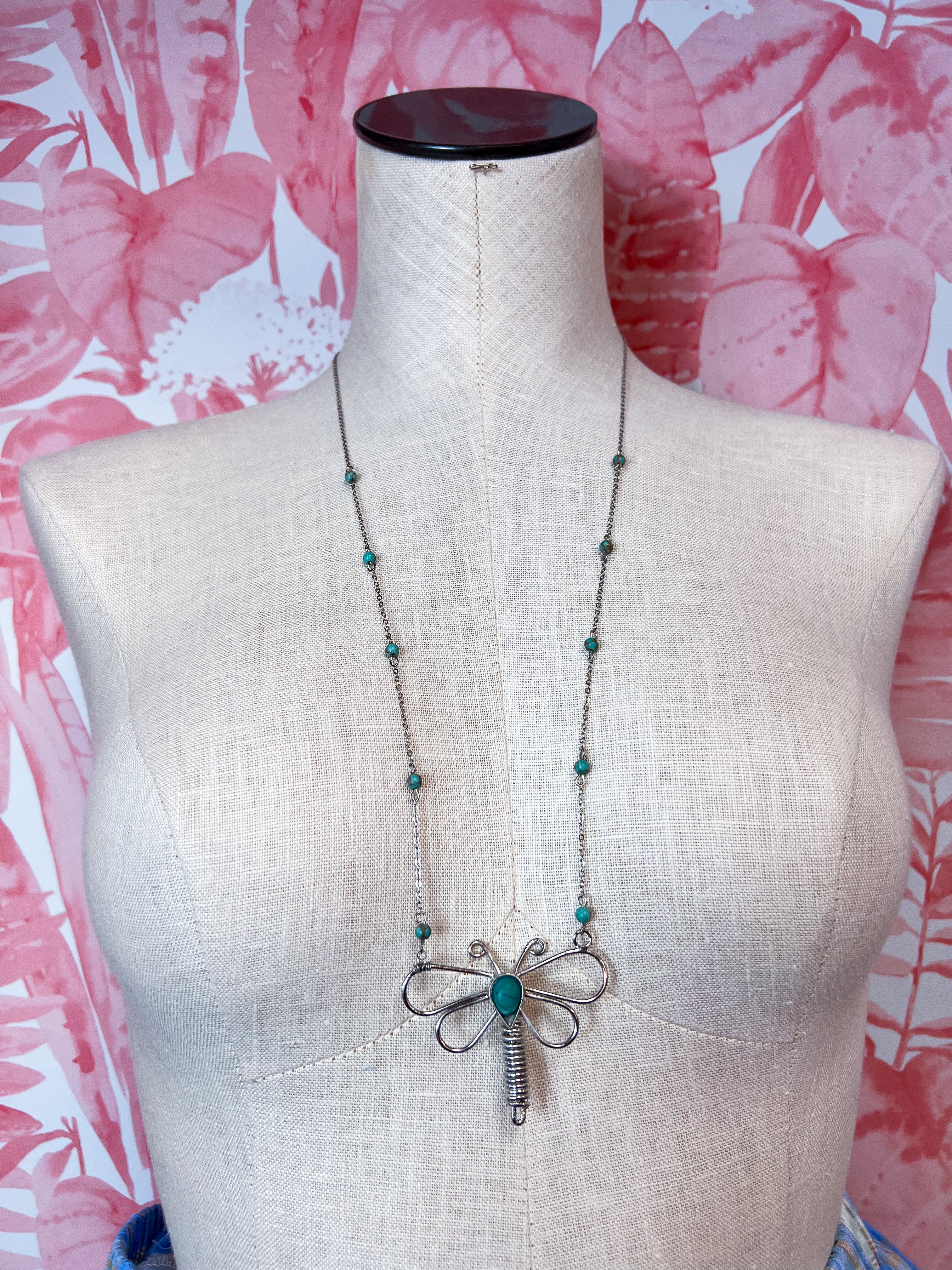 Myra | Dragonfly Pendant Necklace