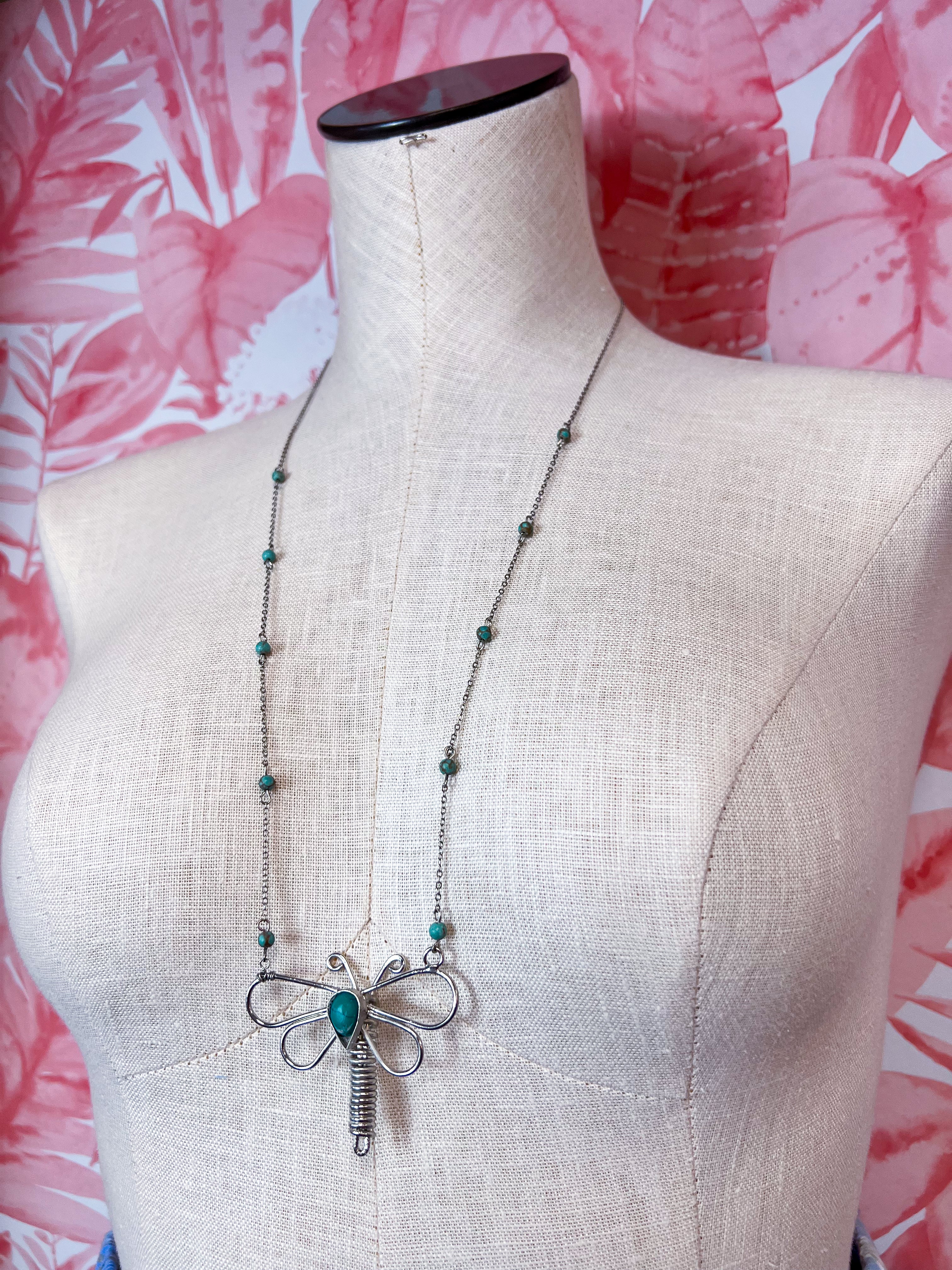 Myra | Dragonfly Pendant Necklace