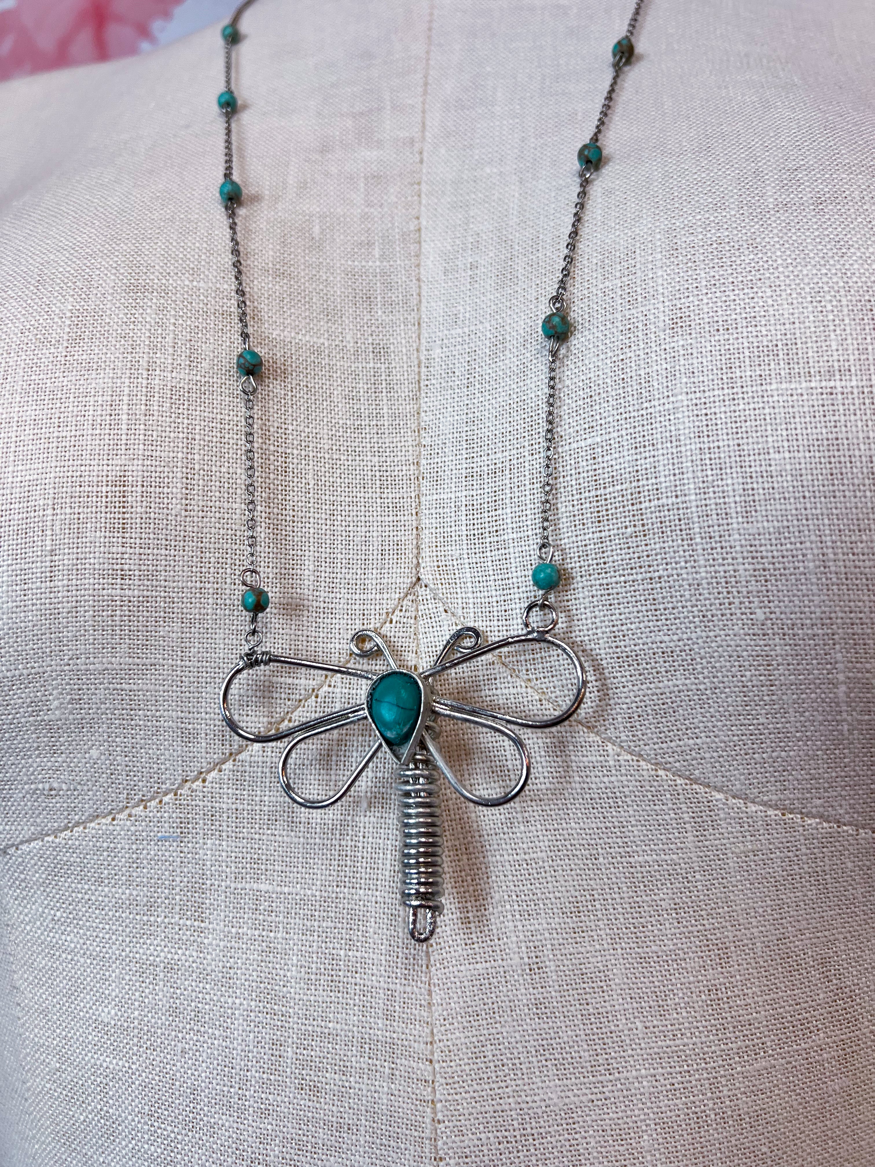 Myra | Dragonfly Pendant Necklace