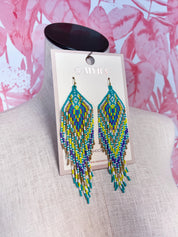 Myra | Lonanna Beaded Earrings in Green