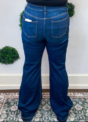 Tummy Control Mid Rise Flare Basic Jeans by Risen