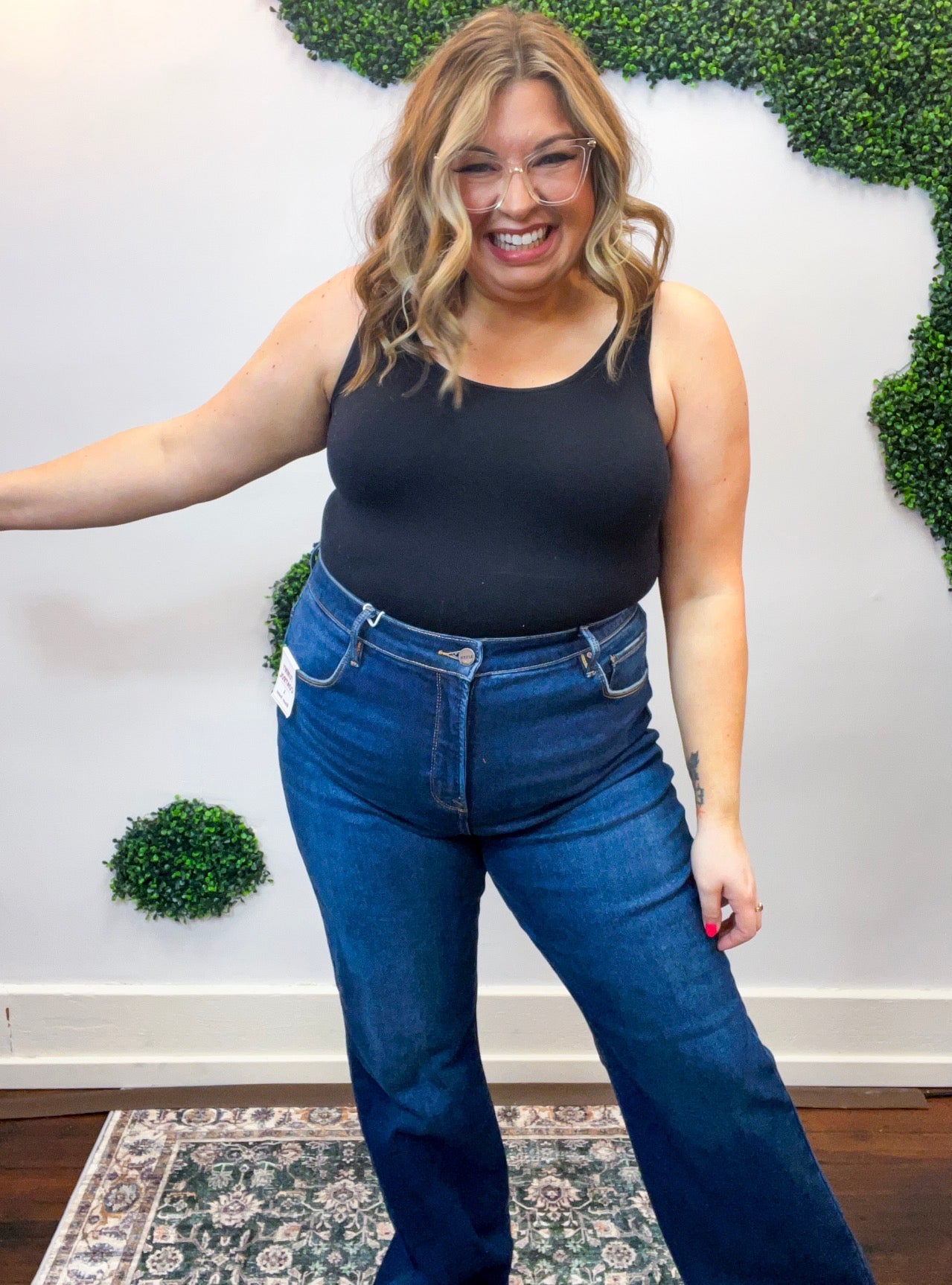 Tummy Control Mid Rise Flare Basic Jeans by Risen