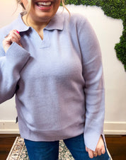 Lavender Lovin’ Collared Sweater