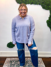 Lavender Lovin’ Collared Sweater