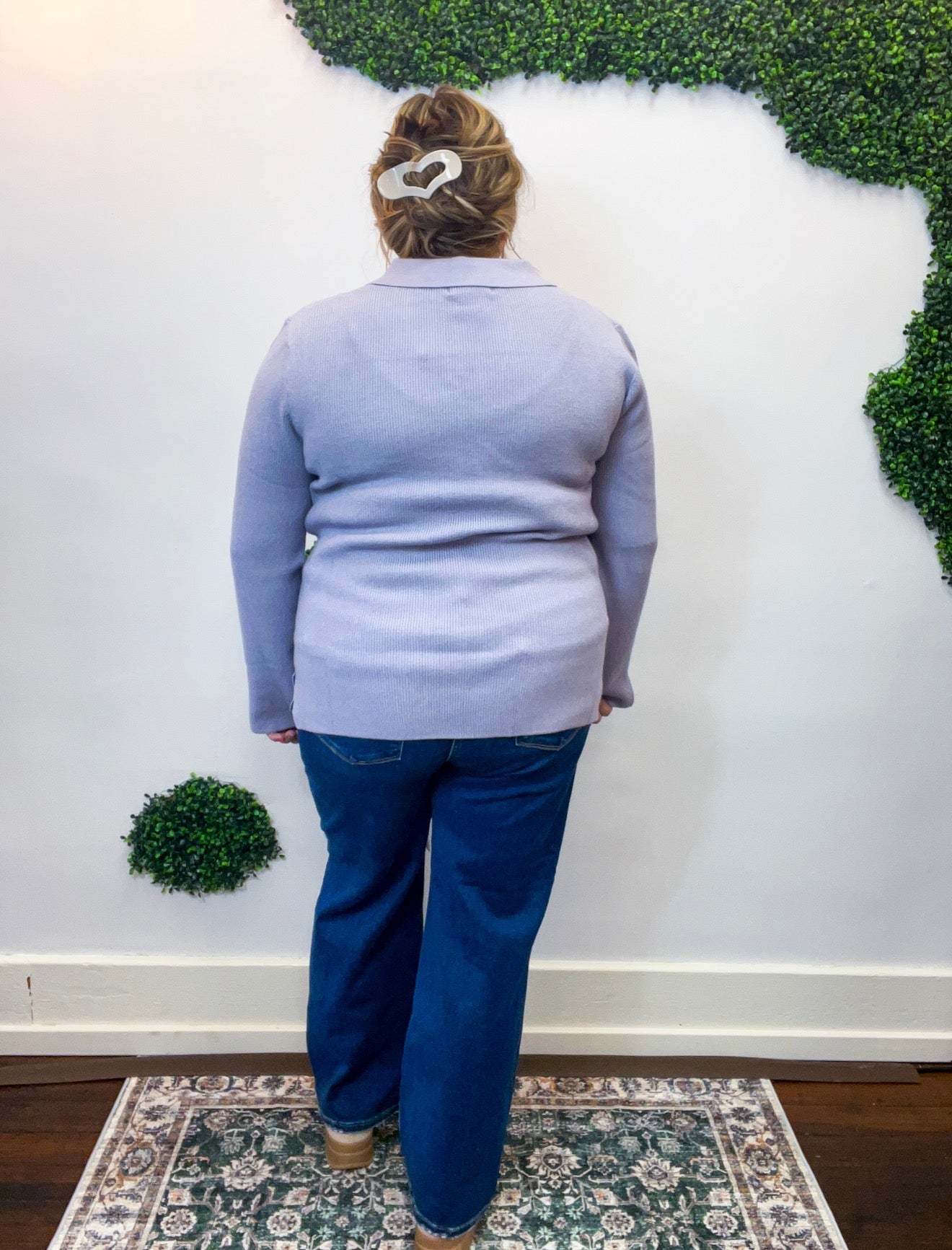 Lavender Lovin’ Collared Sweater