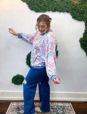 Petals & Periwinkle Pullover