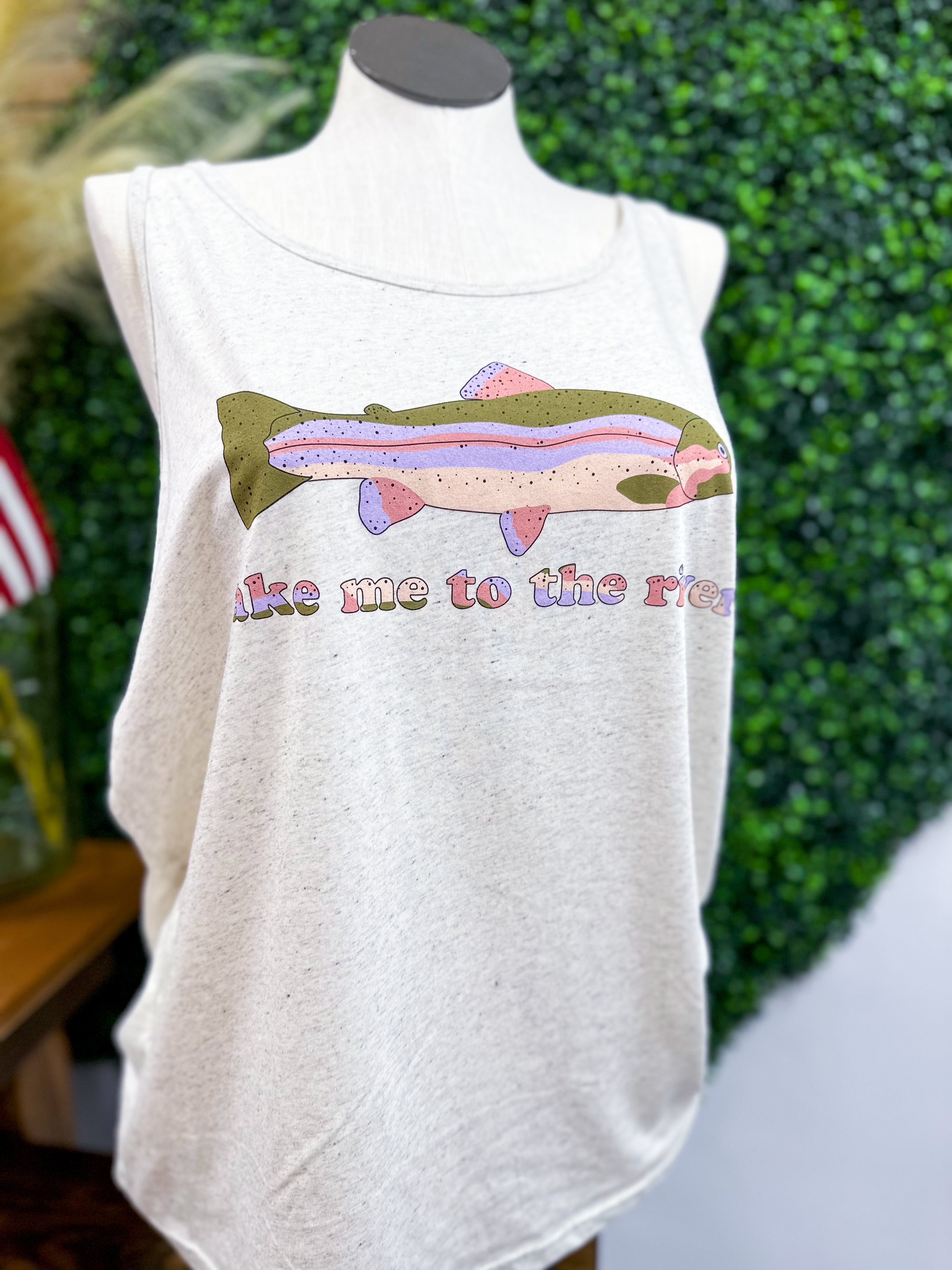 Take Me To The River Graphic Tank *FINAL SALE* XL ONLY!**