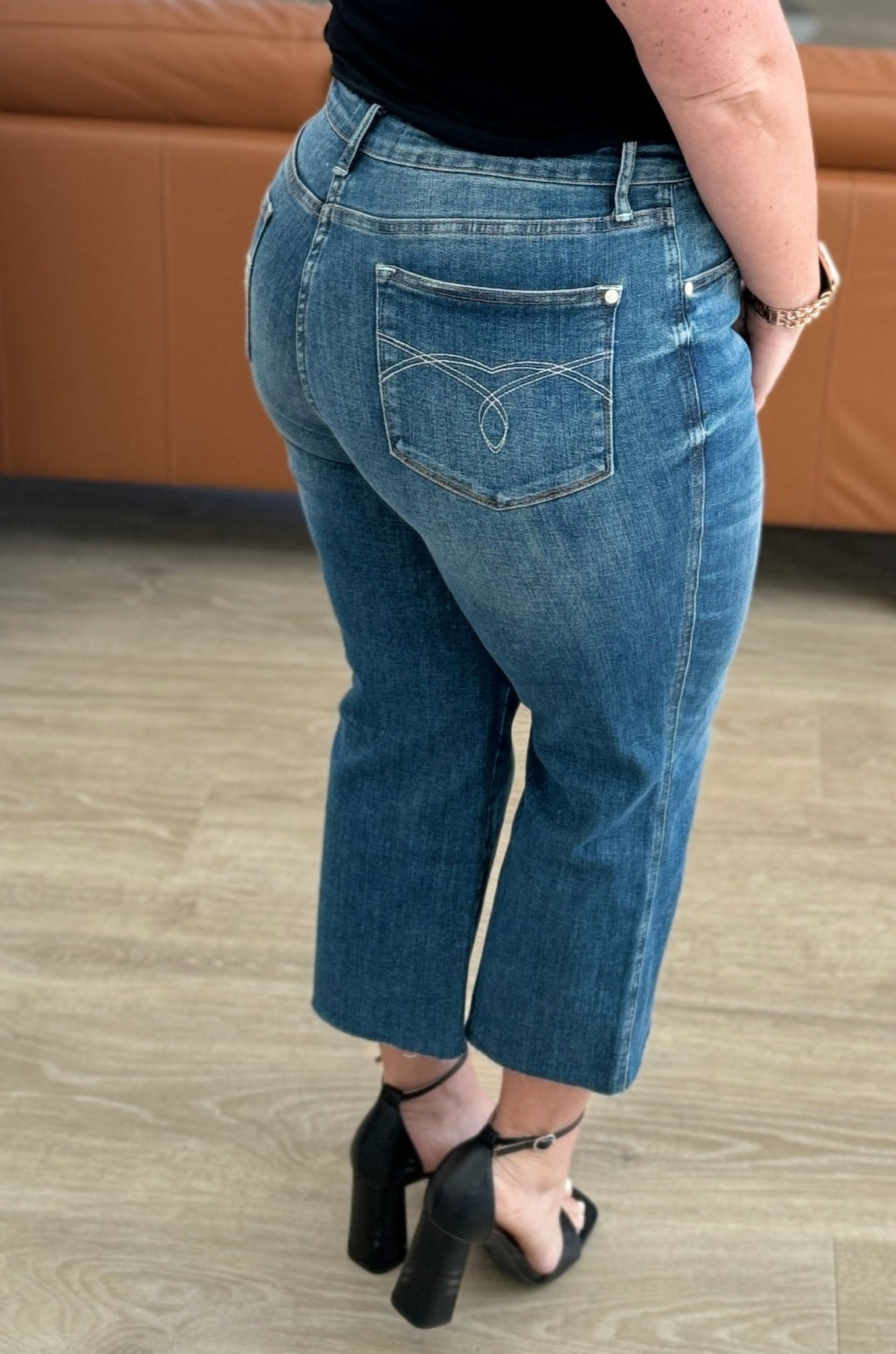 High Rise Wide Leg Crop Judy Blue Jeans