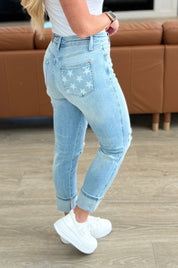Mid Rise Star Pocket Boyfriend Judy Blue Jeans