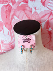 Turquoise & Pearl Hoop Earrings *Final Sale*