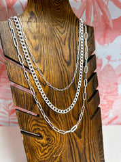 Triple Stand Silver Necklace *Final Sale*