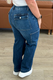 High Rise Cargo Straight Judy Blue Jeans