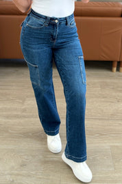 High Rise Cargo Straight Judy Blue Jeans