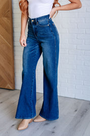 High Rise Tummy Control Retro Wide Leg Judy Blue Jeans