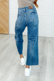 High Rise Rigid Magic Wide Leg Crop Judy Blue Jeans