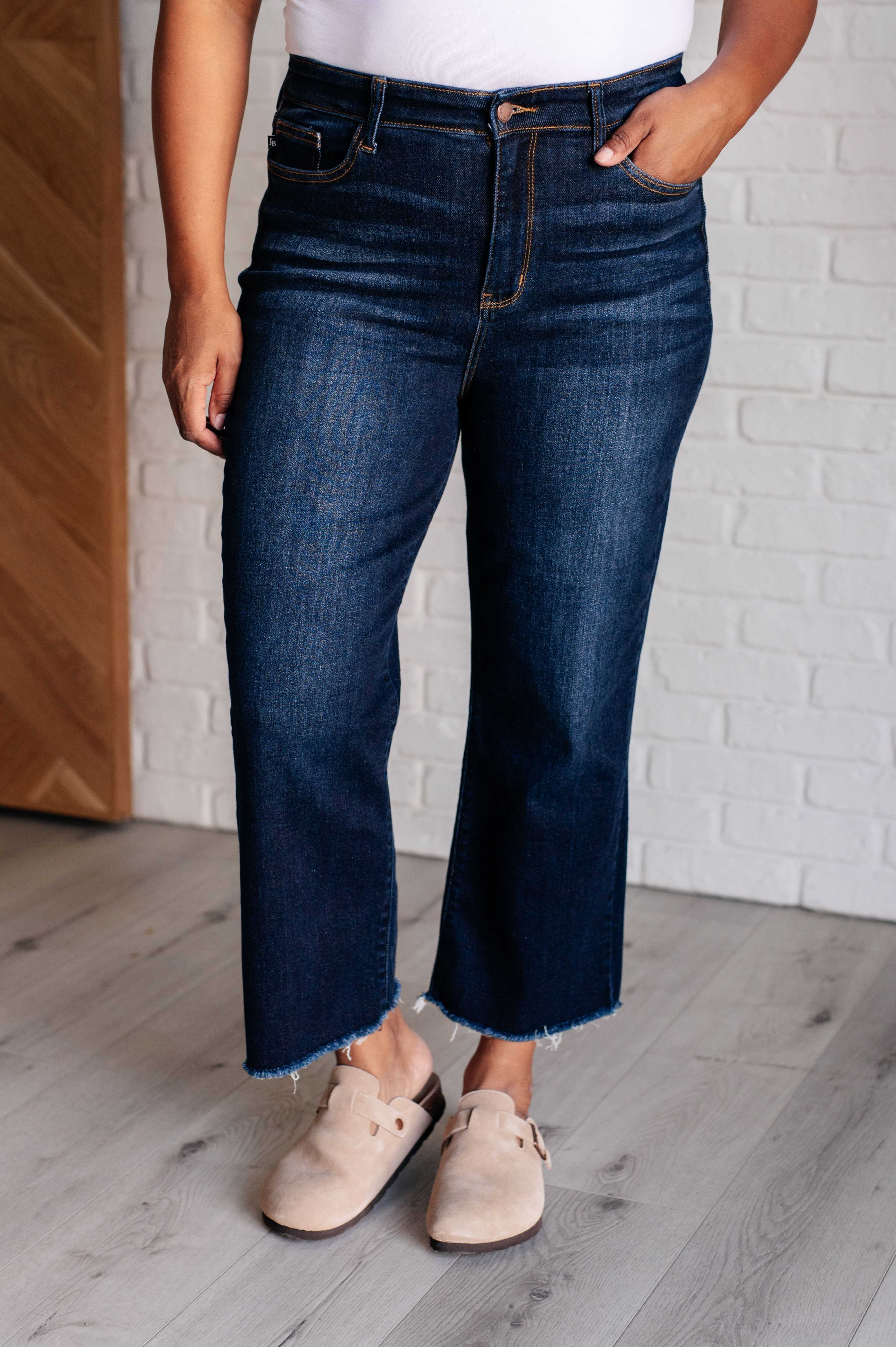 High Rise Cropped Wide Leg Judy Blue Jeans