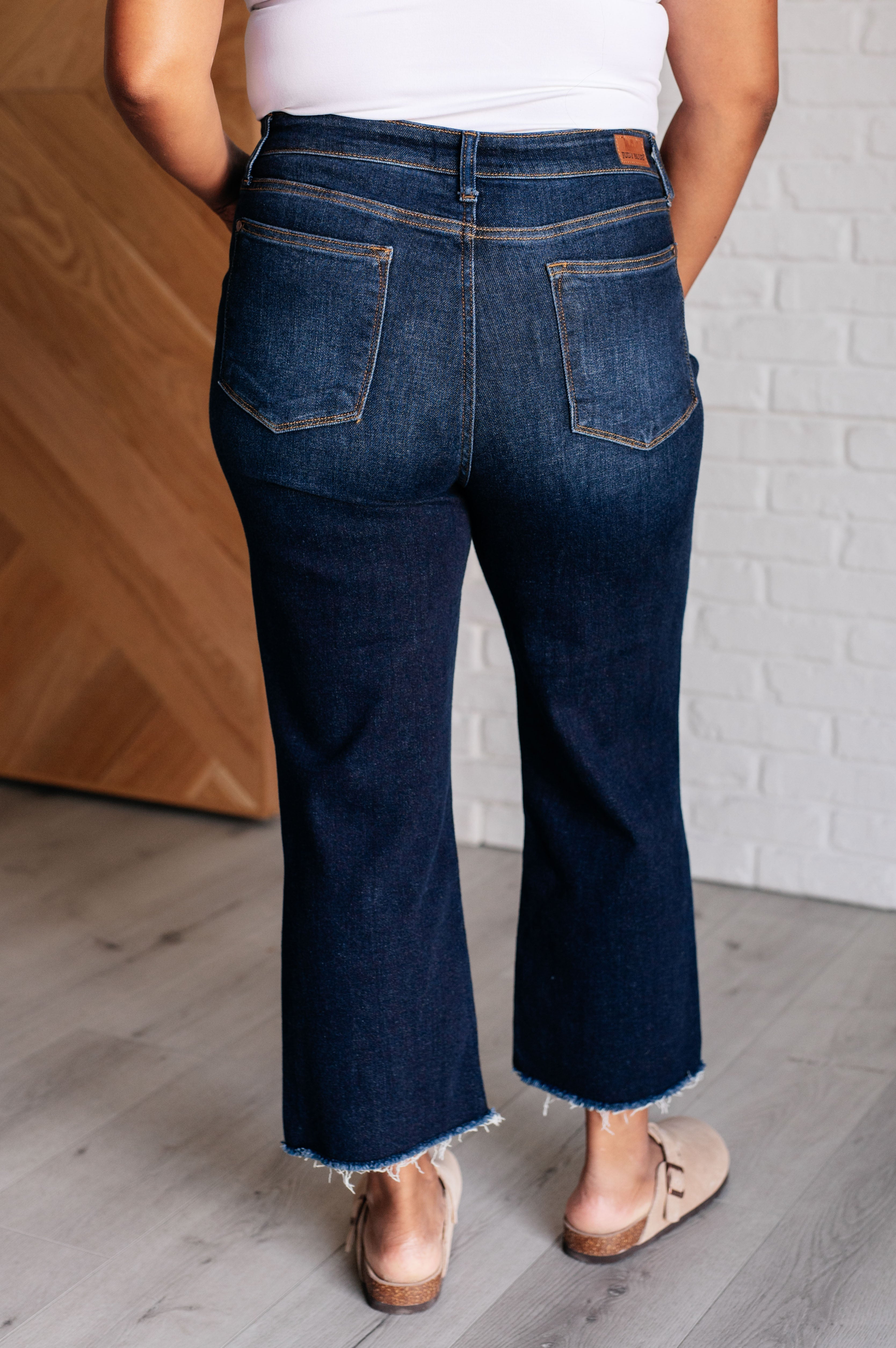 High Rise Cropped Wide Leg Judy Blue Jeans