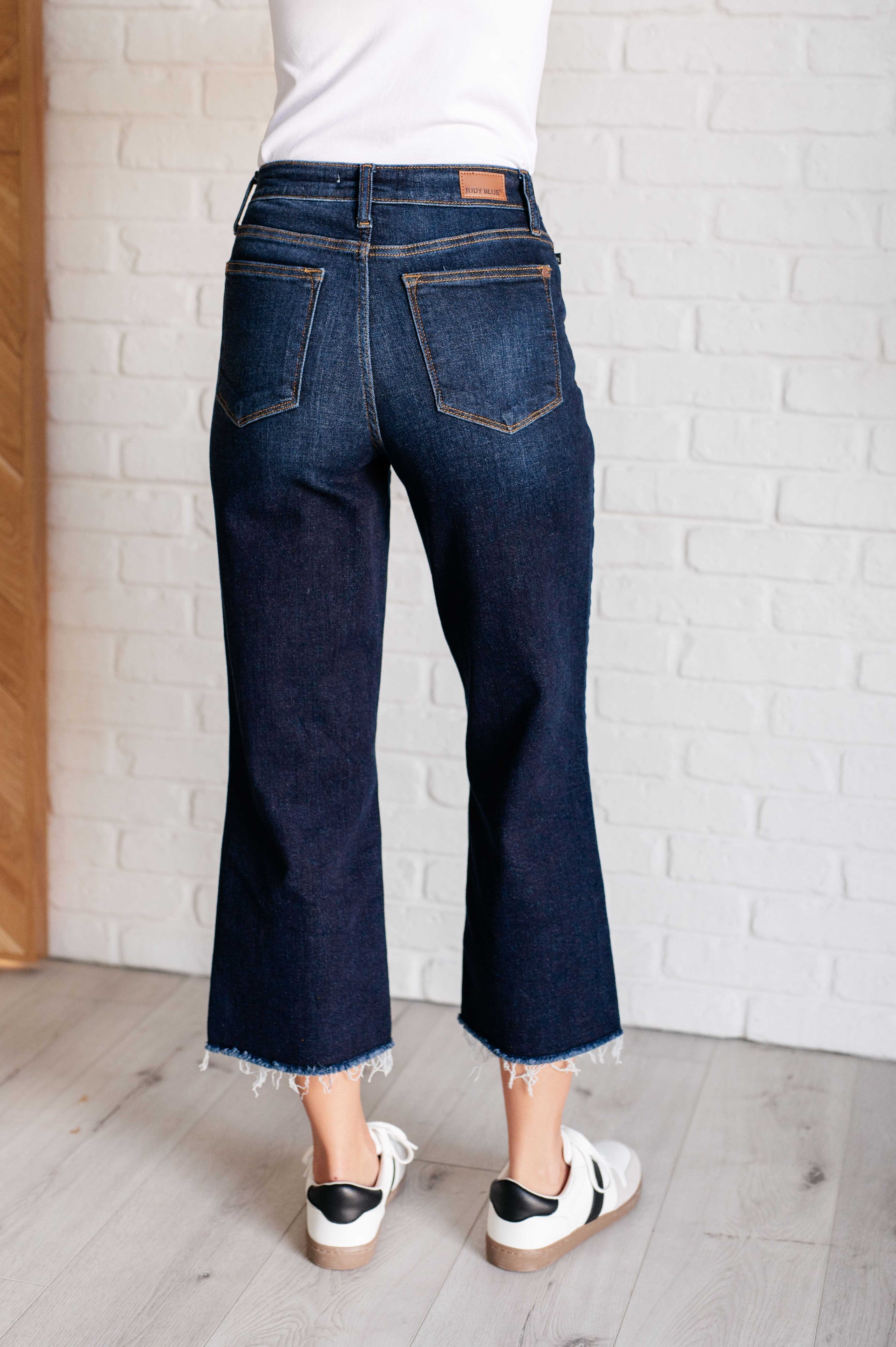 High Rise Cropped Wide Leg Judy Blue Jeans