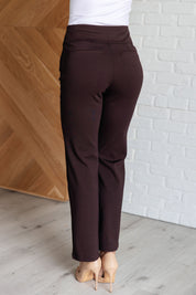 Dear Scarlett Magic Straight Pants in Chocolate