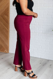 Dear Scarlett Magic Straight Pants in Wine