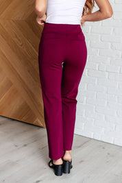 Dear Scarlett Magic Straight Pants in Wine