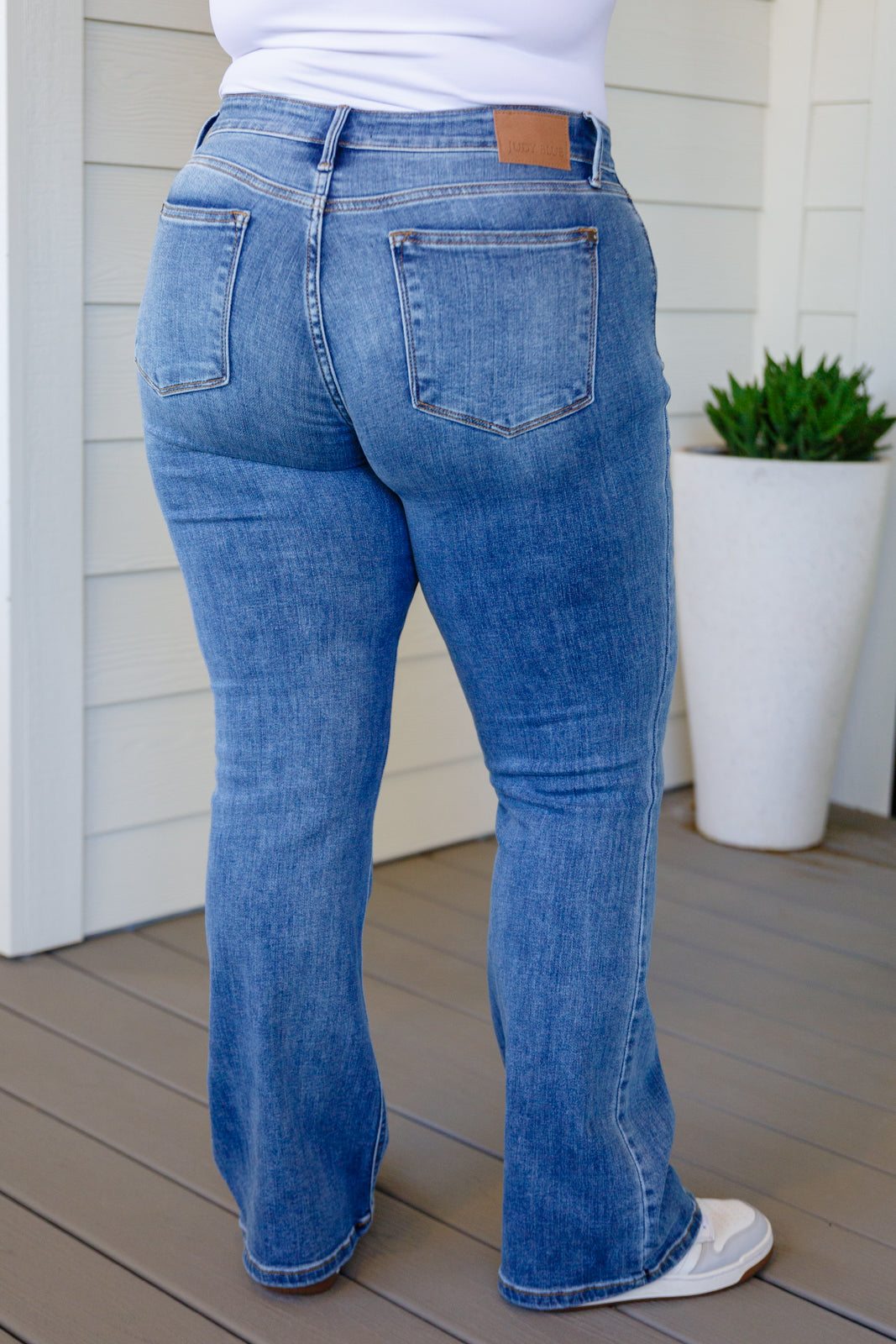 Mid Rise Vintage Button Fly Bootcut Judy Blue Jeans