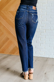 High Rise Rigid Magic Distressed Straight Judy Blue Jeans