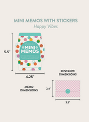 Happy Vibes Mini Memos with Stickers