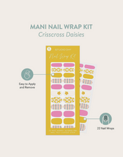 Crisscross Daisies  Mani Nail Wrap Kit