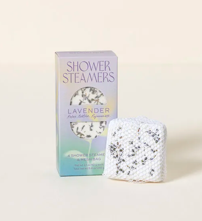Lavender Leaves Shower Steamer &amp; Bag Set