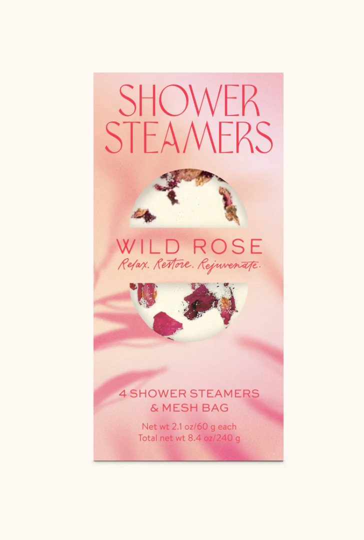 Wild Rose Shower Steamer &amp; Bag Set