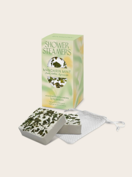 Mandarin Mint Shower Steamer &amp; Bag Set