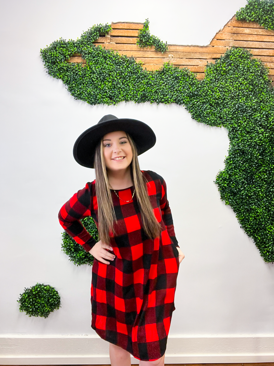 Plaid For Days Swing Dress - Red *FINAL SALE* 2X ONLY!*