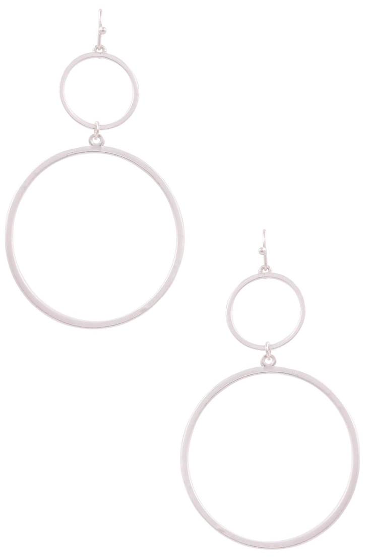 Metal Ring Hoop Layered Earrings*Final Sale*
