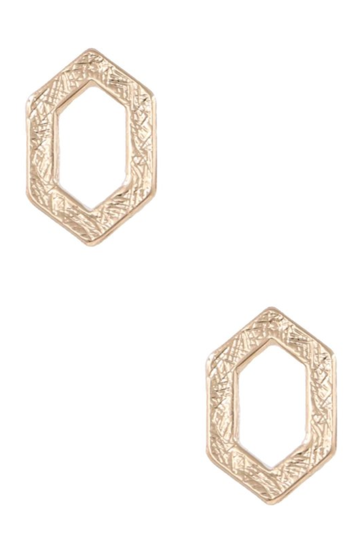 Metal Diamond Earrings  *Final Sale*