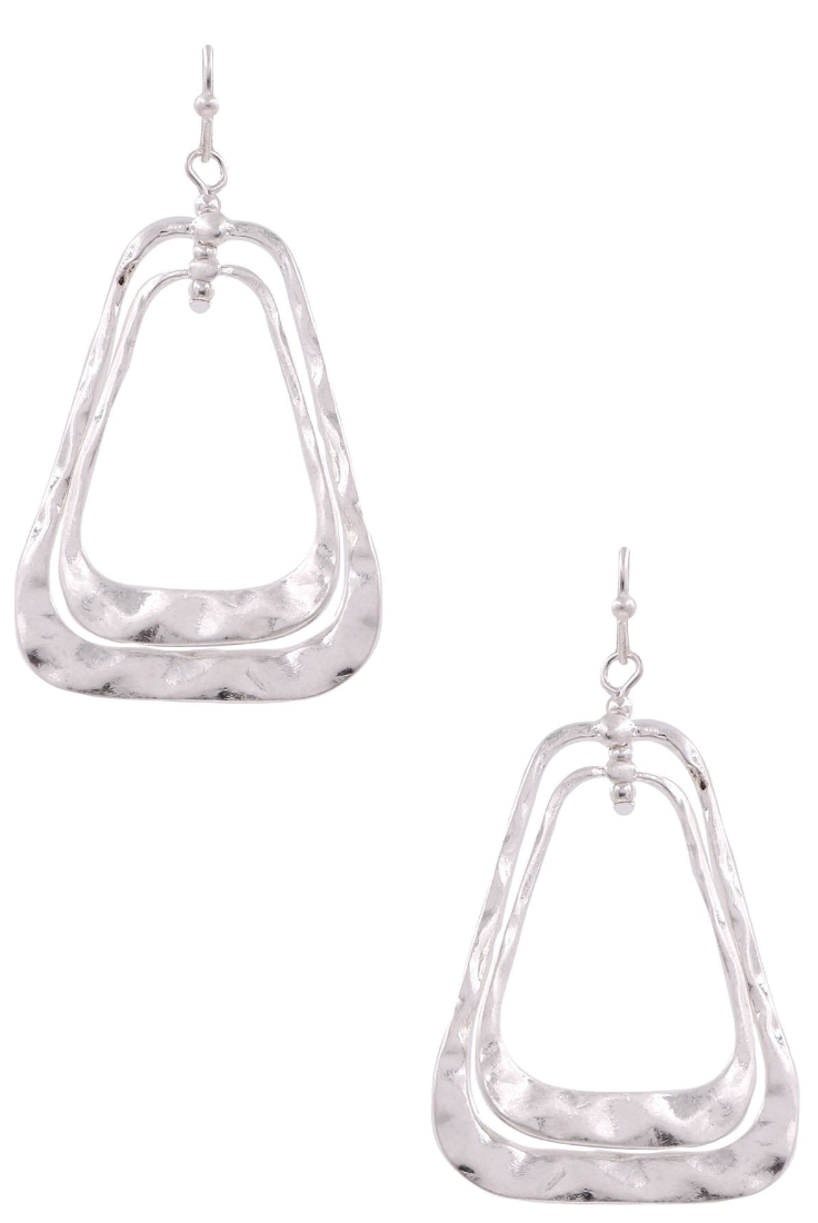 Metal Square Layered Earrings  *Final Sale*