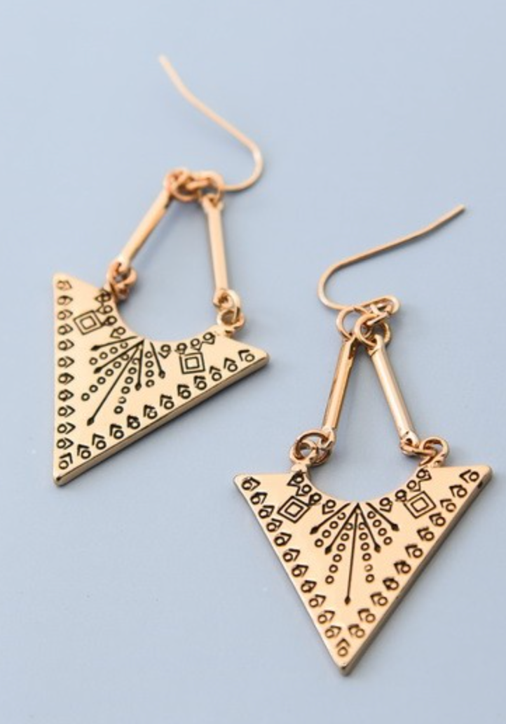 Aztec Tribal Boho Drop Earrings *Final Sale*