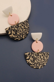 Handmade Print Clay Drop Earrings *Final Sale*