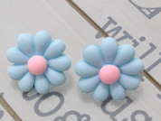 Matte Daisy Flower Stud Earrings *Final Sale*