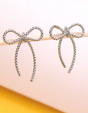 Rope Bow Stud Earrings *Final Sale*