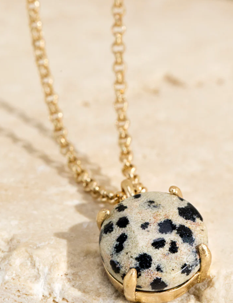 Round Stone Pendant Necklace *FINAL SALE*