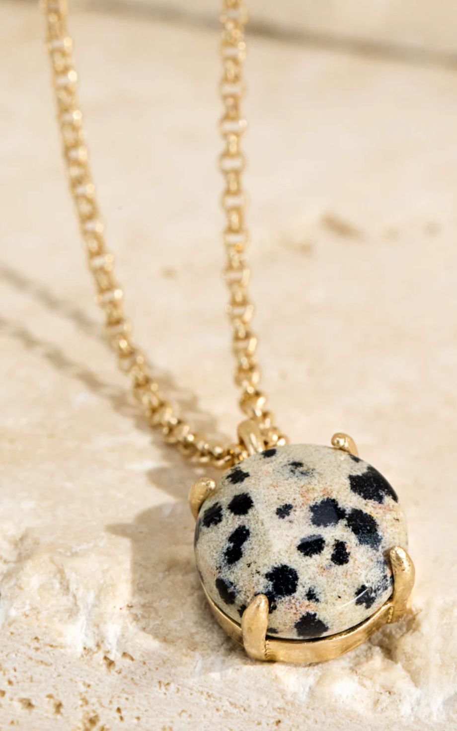 Round Stone Pendant Necklace *FINAL SALE*