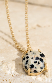 Round Stone Pendant Necklace *FINAL SALE*