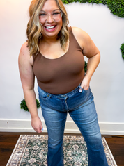 Mid Rise Clean Hem Bootcut Jeans by YMI in Medium Wash