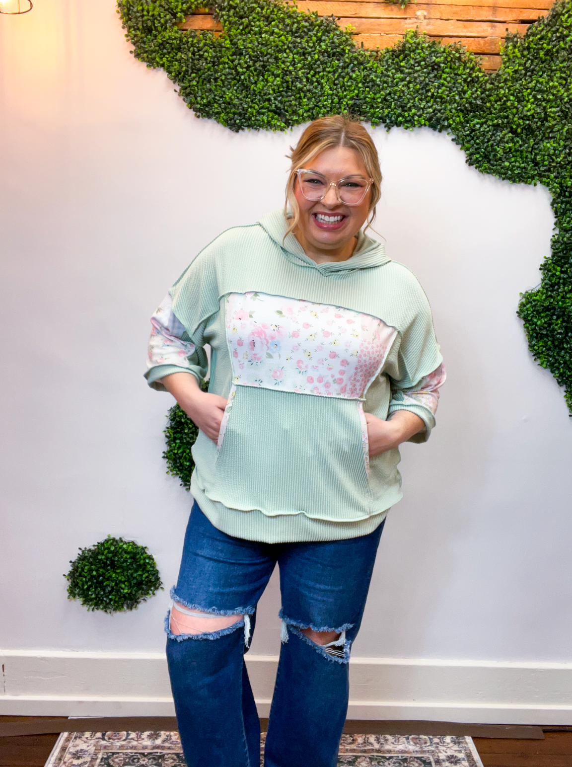 Meadow Morning Patchwork Hoodie