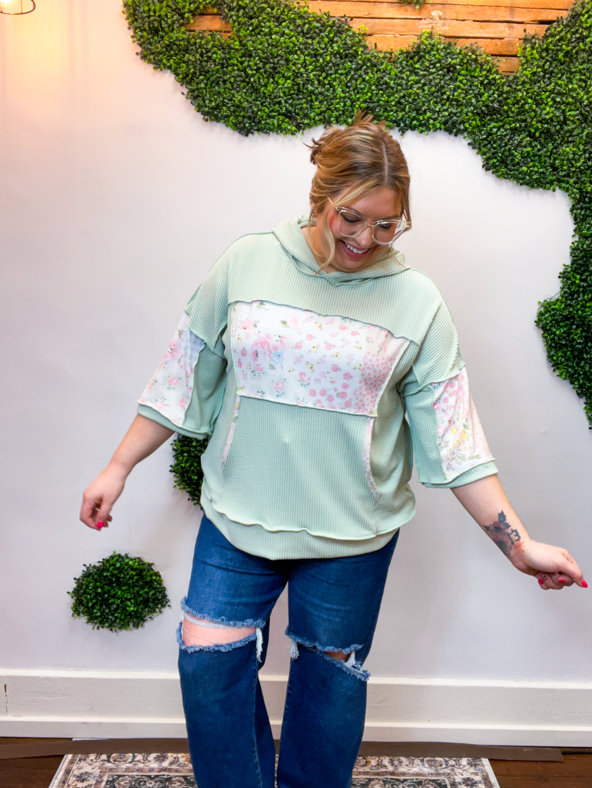 Meadow Morning Patchwork Hoodie