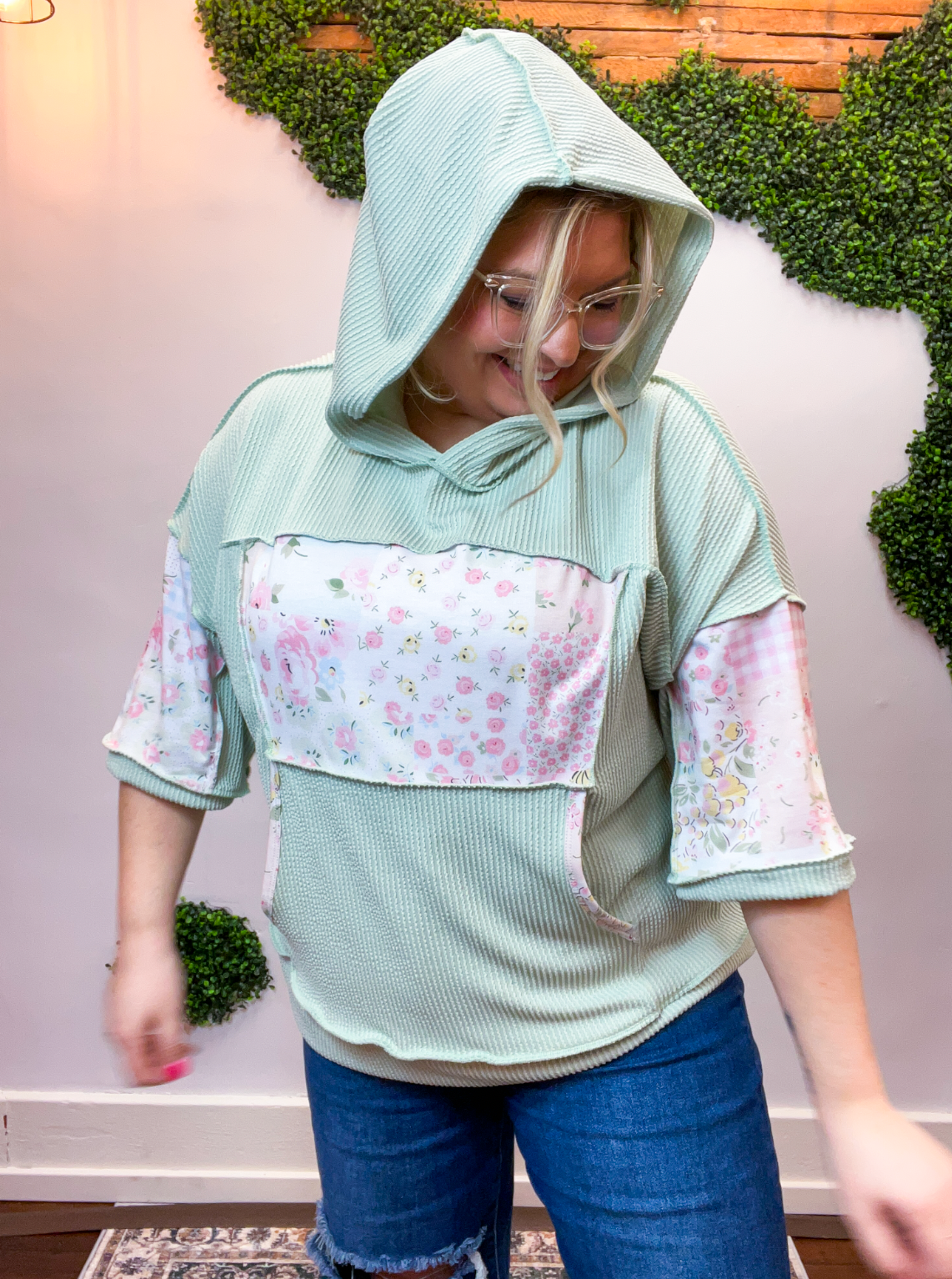 Meadow Morning Patchwork Hoodie